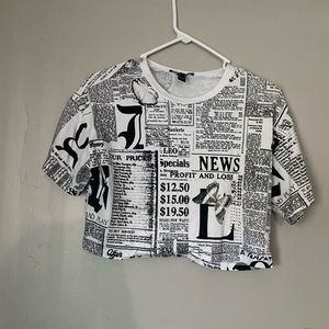Newspaper crop top